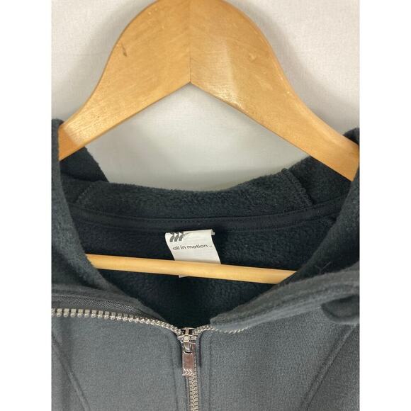 All in Motion Full Zip Athletic Sweatshirt Black Size Large - Picture 2 of 3